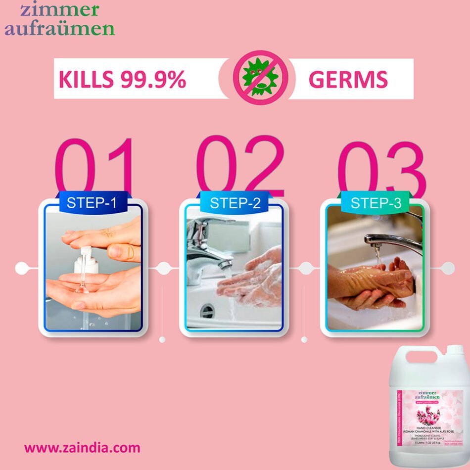 Hand Wash With CHG Disinfectant Pack 5L Roman Chamomile Alps Rose 3