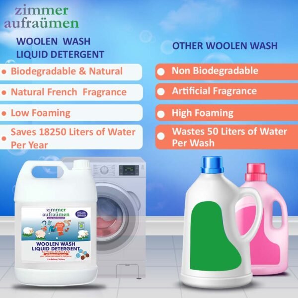 Woolen Chiffon Silk Liquid Detergent 5L For Front Load Machine 9