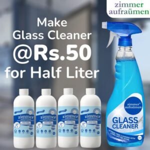 Glass Cleaner(500ml)+4x50ml Glass Cleaner Concentrates- makes 2.5 Ltrs. Cleaner