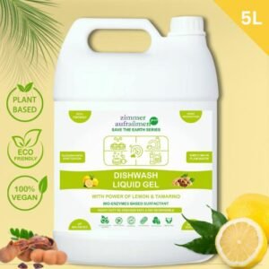 Plant Based Dishwash Liquid Gel with Power of Lemon & Tamarind 5 Liters.