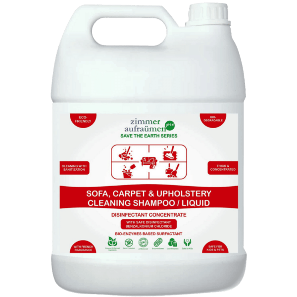 Zimmer Aufraumen Pro Sofa, Carpet & Upholstery Cleaning Shampoo / Liquid 5Lit. , sofa saaf krne k liye liquid, sofa cleaner liquid, sofa cleaner spray, sofa cleaner chemical, sofa cleaner foam, sofa cleaner price, sofa cleaner near me, sofa cleaner machine flipkart, sofa cleaner online, सोफा क्लीनर, सोफे क्लीनर,