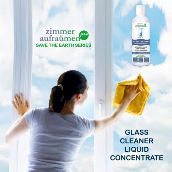 Zimmer Aufraumen Pro Glass Cleaner Liquid Concentrate 450ml Sparkling Shine for Glass & Other Surfaces