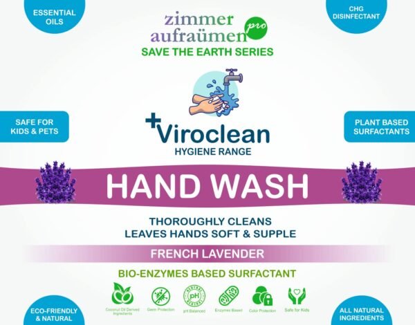 Zimmer Aufraumen Pro Hand Wash Lavender 5Lit. Bio Enzymes Based Surfactant