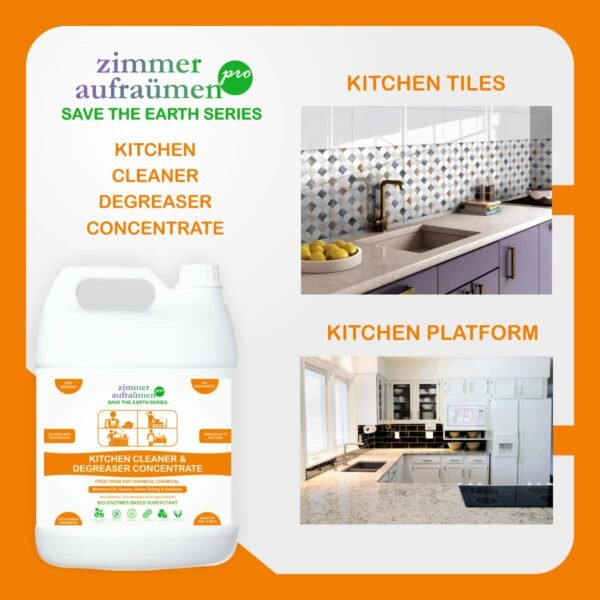 Zimmer Aufraumen Pro Kitchen Cleaner & Degreaser Concentrate 5Lit. Free From any Harmful Chemical