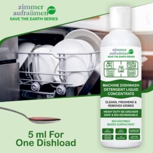 Zimmer Aufraumen Pro Machine Dishwash Detergent Liquid Concentrate 450ml Bio Enzymes Based Surfactant