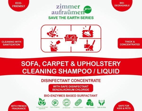 Zimmer Aufraumen Pro Sofa, Carpet & Upholstery Cleaning Shampoo / Liquid 5Lit.