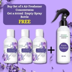 Natural Room Air Freshener Concentrate (3X50 ml)-Makes 3L Liquid (Lavender)