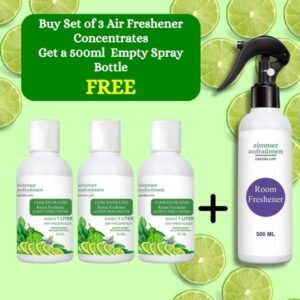 Room Air Freshener Concentrate (3X50 ml)-Makes 3L Liquid (Lemon Bergamot)