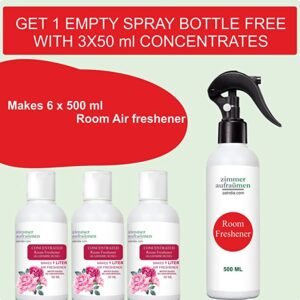 Room Air Freshener Concentrate (3X50 ml)-Makes 3L Liquid (Kashmiri Rose)