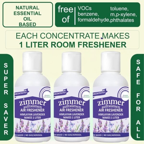 Natural Air Freshener Concentrate (3X50 ml)-Makes 3L (French Lavender) - Image 4