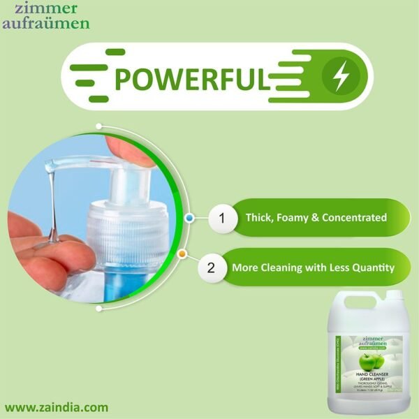 Hand Wash with CHG Disinfectant-5L (Green Apple) | 99.9% Germ-Killing - Image 2