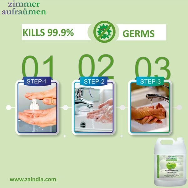 Hand Wash with CHG Disinfectant-5L (Green Apple) | 99.9% Germ-Killing - Image 7