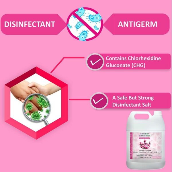 Hand Wash with CHG Disinfectant-5L (Alps Rose) | 99.9% Germ-Killing - Image 5