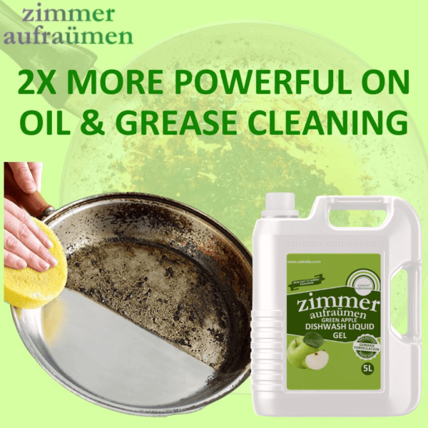 Dishwash Liquid Gel- Green Apple Fragrance- 5L (With Power of Neem ) - Image 5